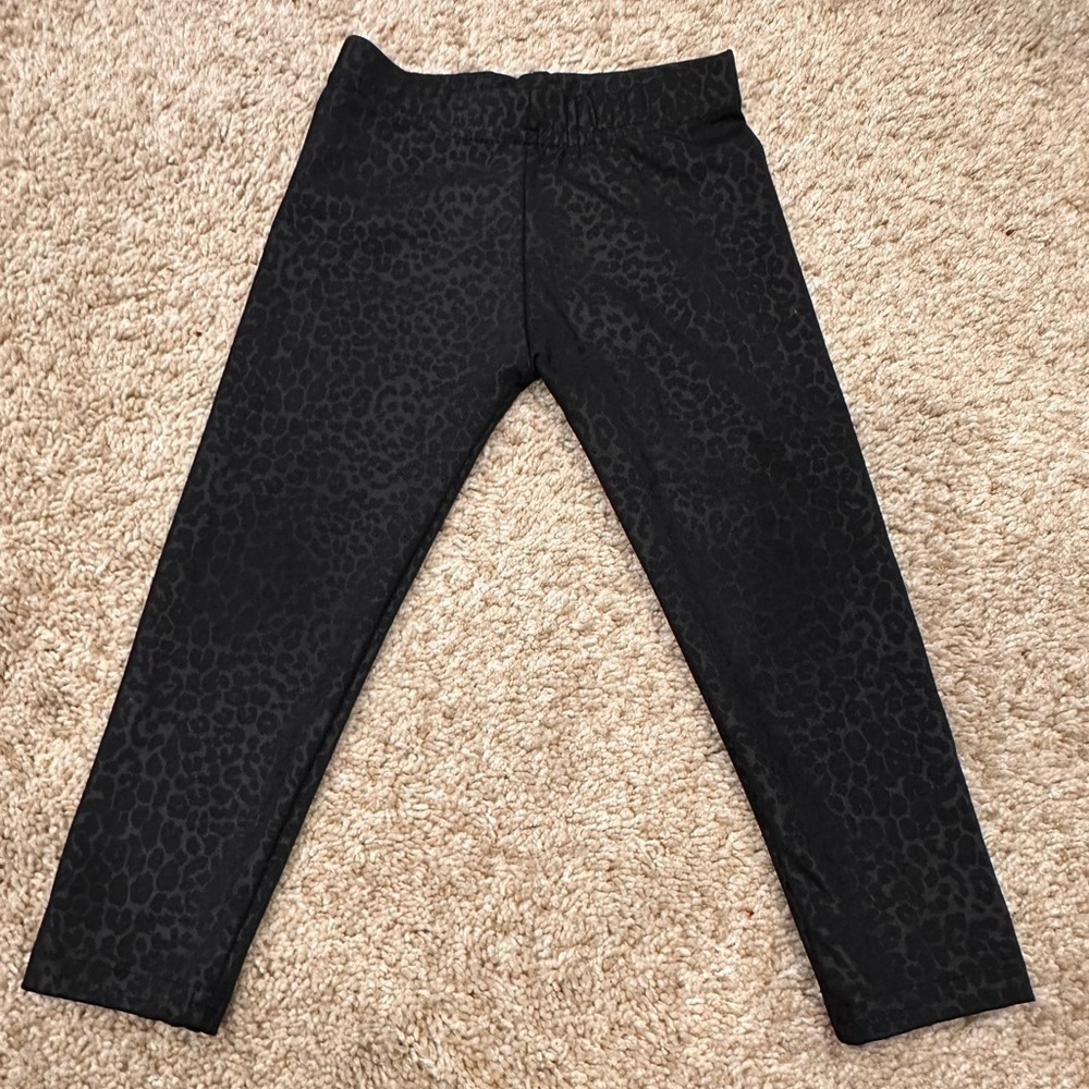 Designer Chic Black Leopard Patterned Kids Leggings- Dori Creations